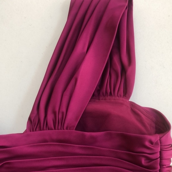 Sutton Studio size 14 pink / magenta satin formal top back zip lightly padded - Picture 12 of 14